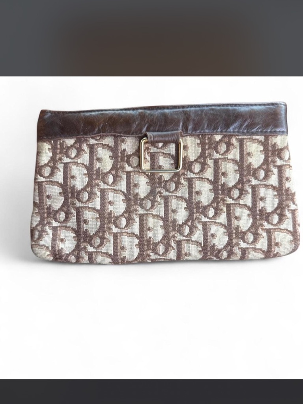 Dior Brown Leather Handbag Interior with Logo - Picture 2 of 4